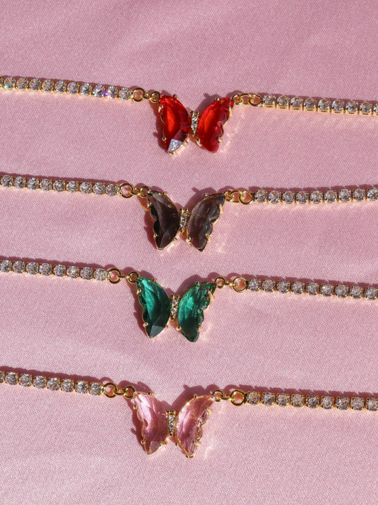 Butterfly Zirconia Choker