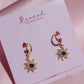 Rapunzel Minimal Purple Sun Earrings