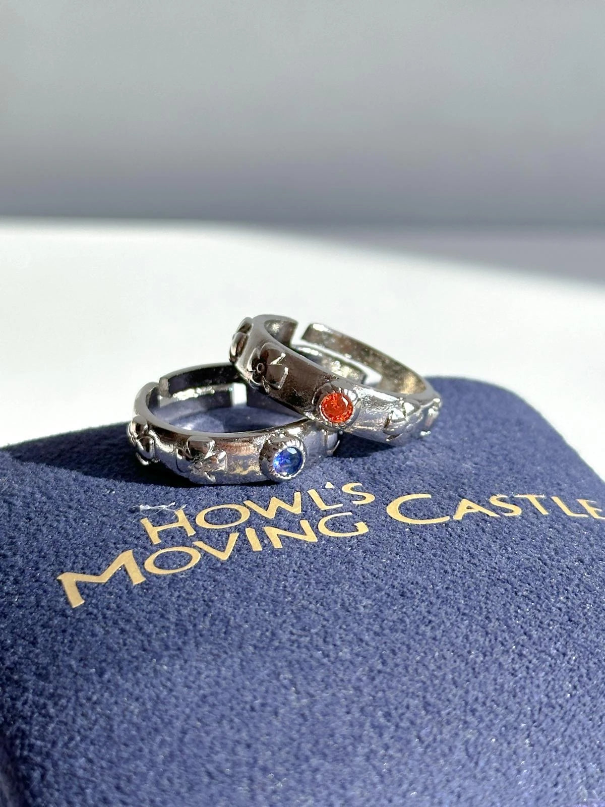 Howl's Moving Chateau Rings, Couple Ring Set, Anime Rings