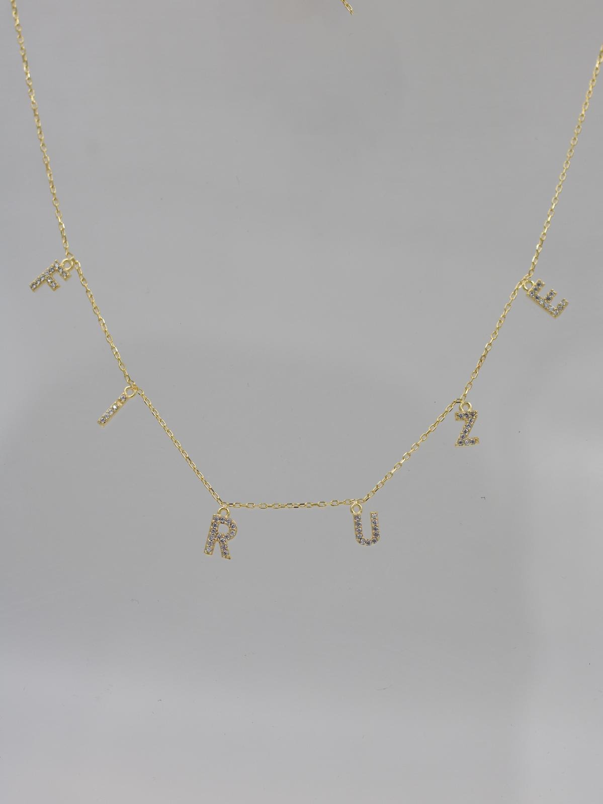 925 Silver Stone Name Necklace