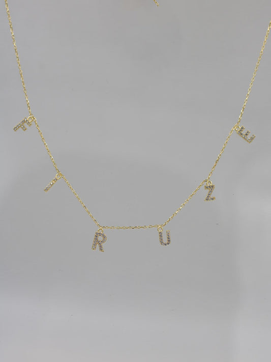 925 Silver Stone Name Necklace