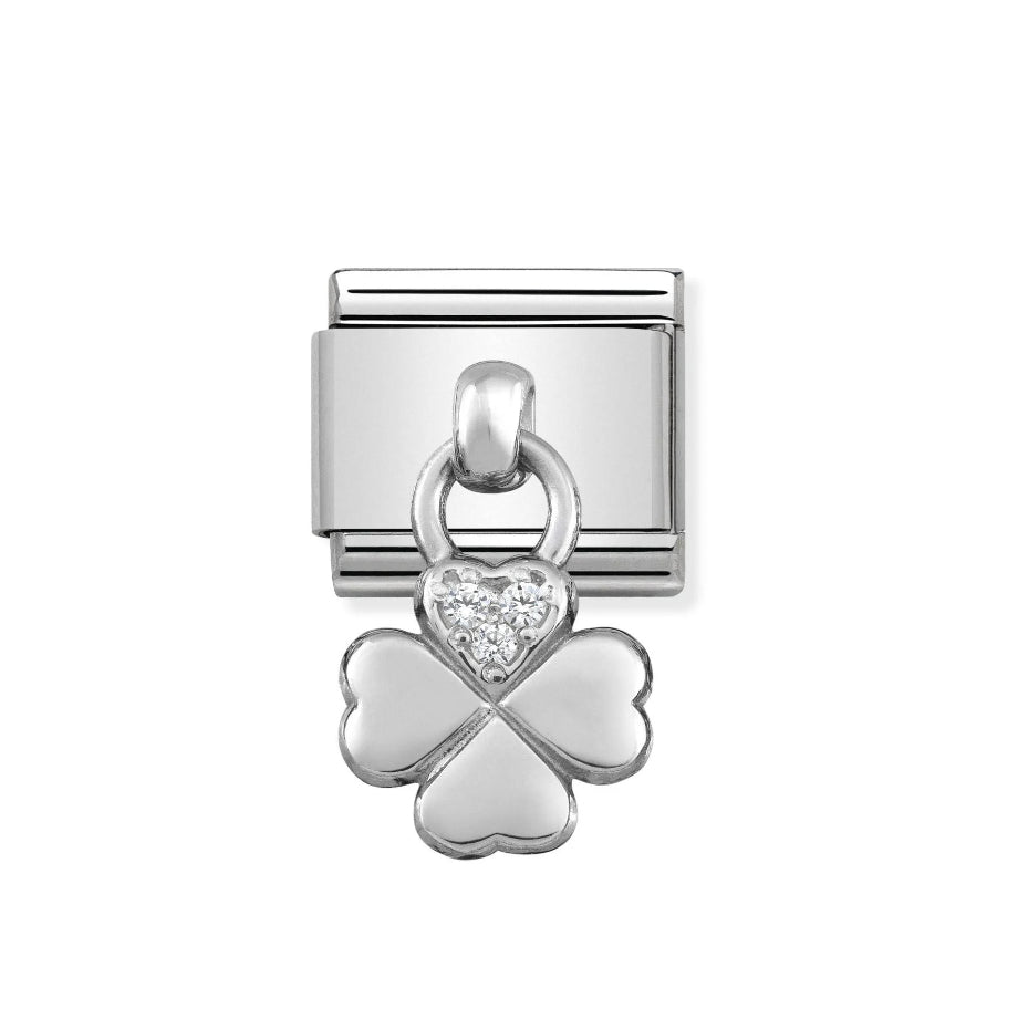 COMPOSABLE CLASSIC LINK SILVER PENDANT CLOVER