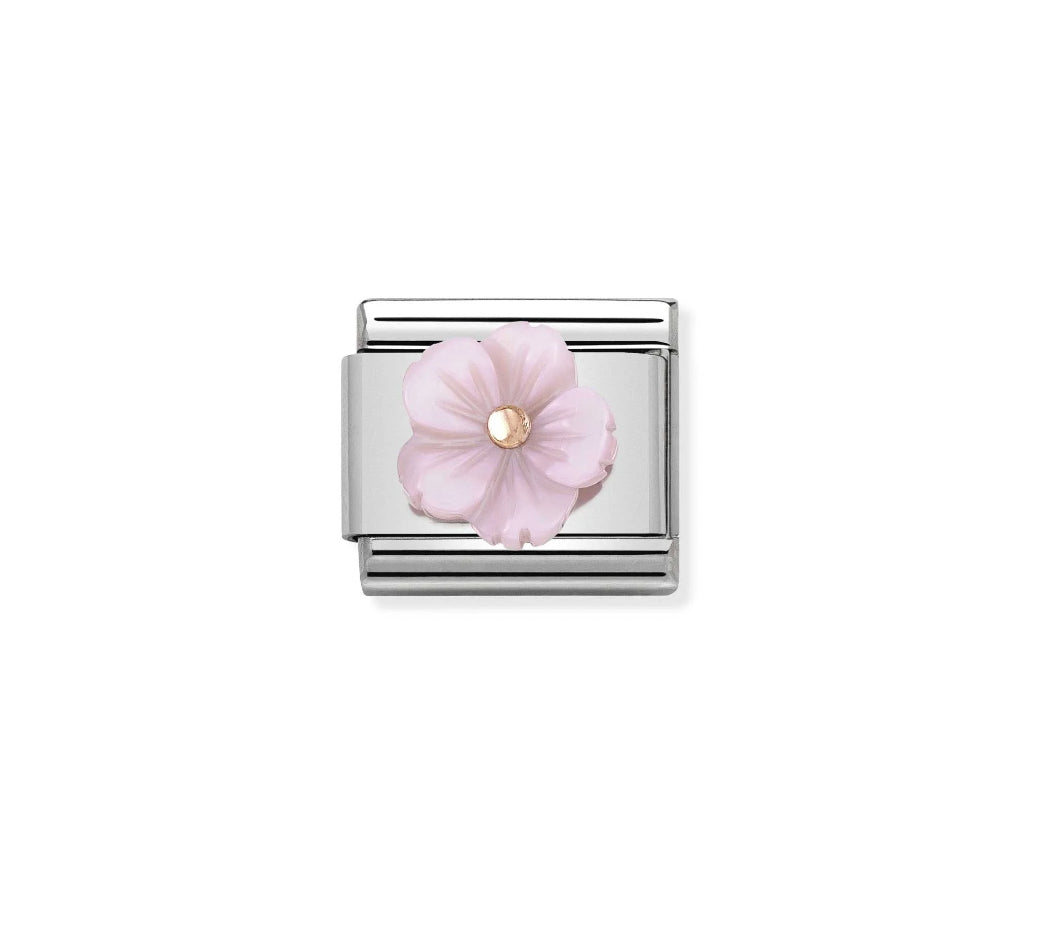 COMPOSABLE CLASSIC MOTHER OF PEARL LILAC FLOWER LINK