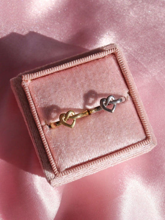 Dostluk Söz Yüzüğü, BFF Yüzükleri, 2'li Dostluk Yüzüğü, Arapsaçı Kalp Yüzük, 925 Ayar Gümüş Yüzük