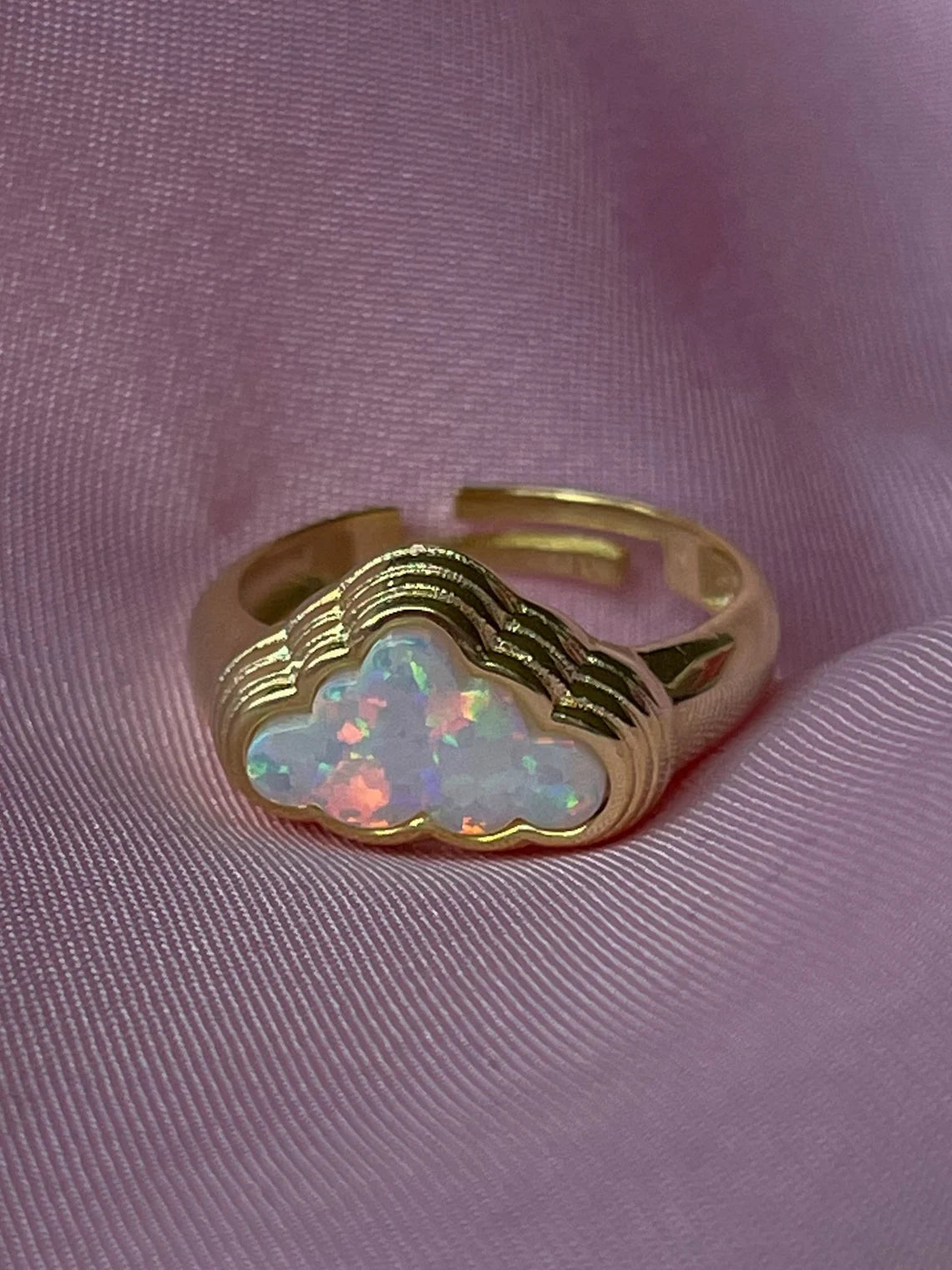 Opal Cloud 925 Silver Ring