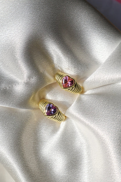 Lovely Heart Zirconia 925 Silver Ring