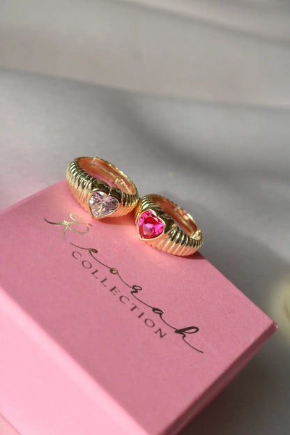 Lovely Heart Zirconia 925 Silver Ring