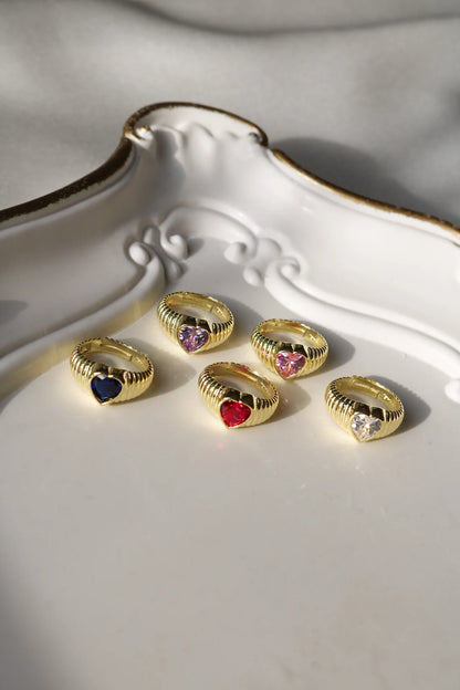 Lovely Heart Zirconia 925 Silver Ring