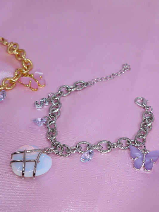 Diamond Chateau Opal Heart Friendship Bracelet, BFF Bracelets