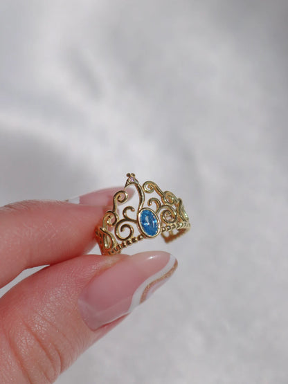 Princess Rosella Crown Ring, Island Ring, 925 Sterling Silver