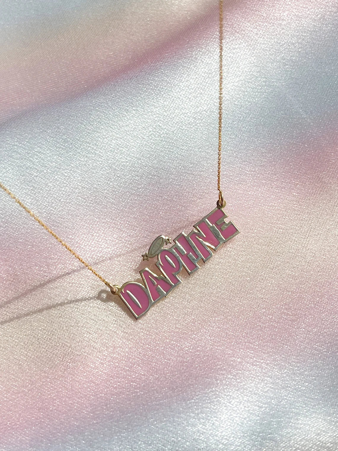 Customizable Brat Name Necklace, 925 Sterling Silver