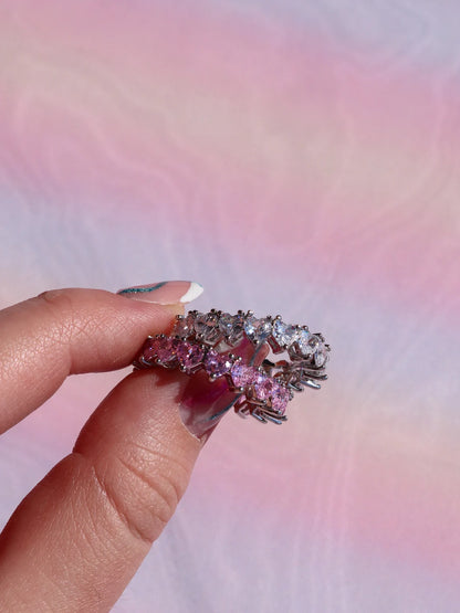 Çoklu Kalp Renkli Yüzük