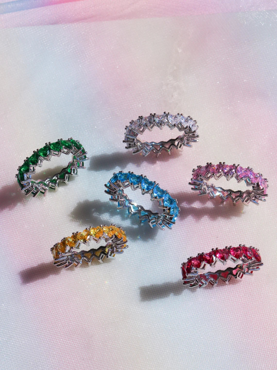 Multi Heart Colors Ring