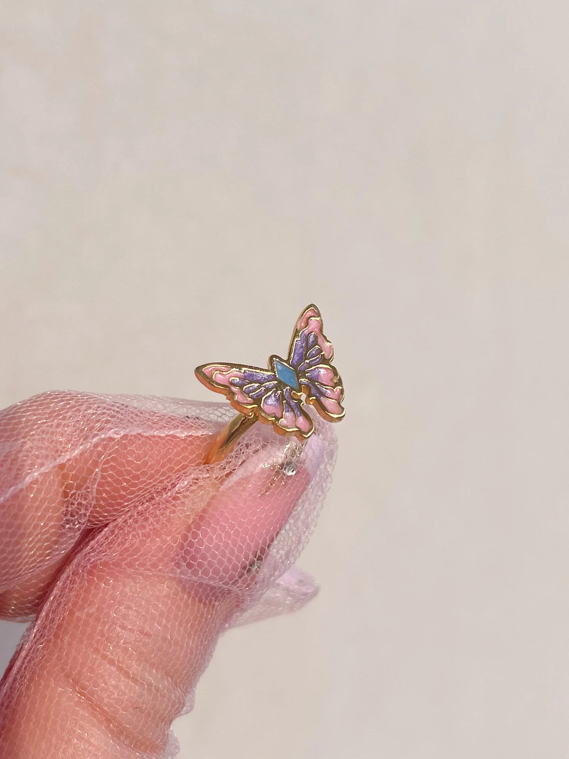 Fairy Elina Butterfly Ring, Mermaid Ring, 925 Sterling Silver