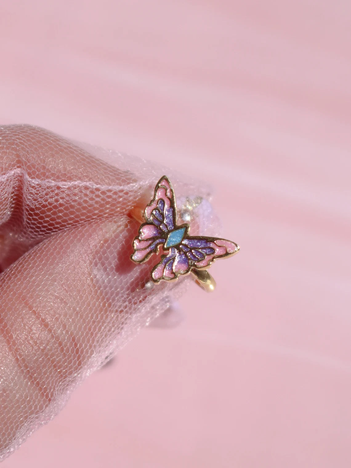 Fairy Elina Butterfly Ring, Mermaid Ring, 925 Sterling Silver