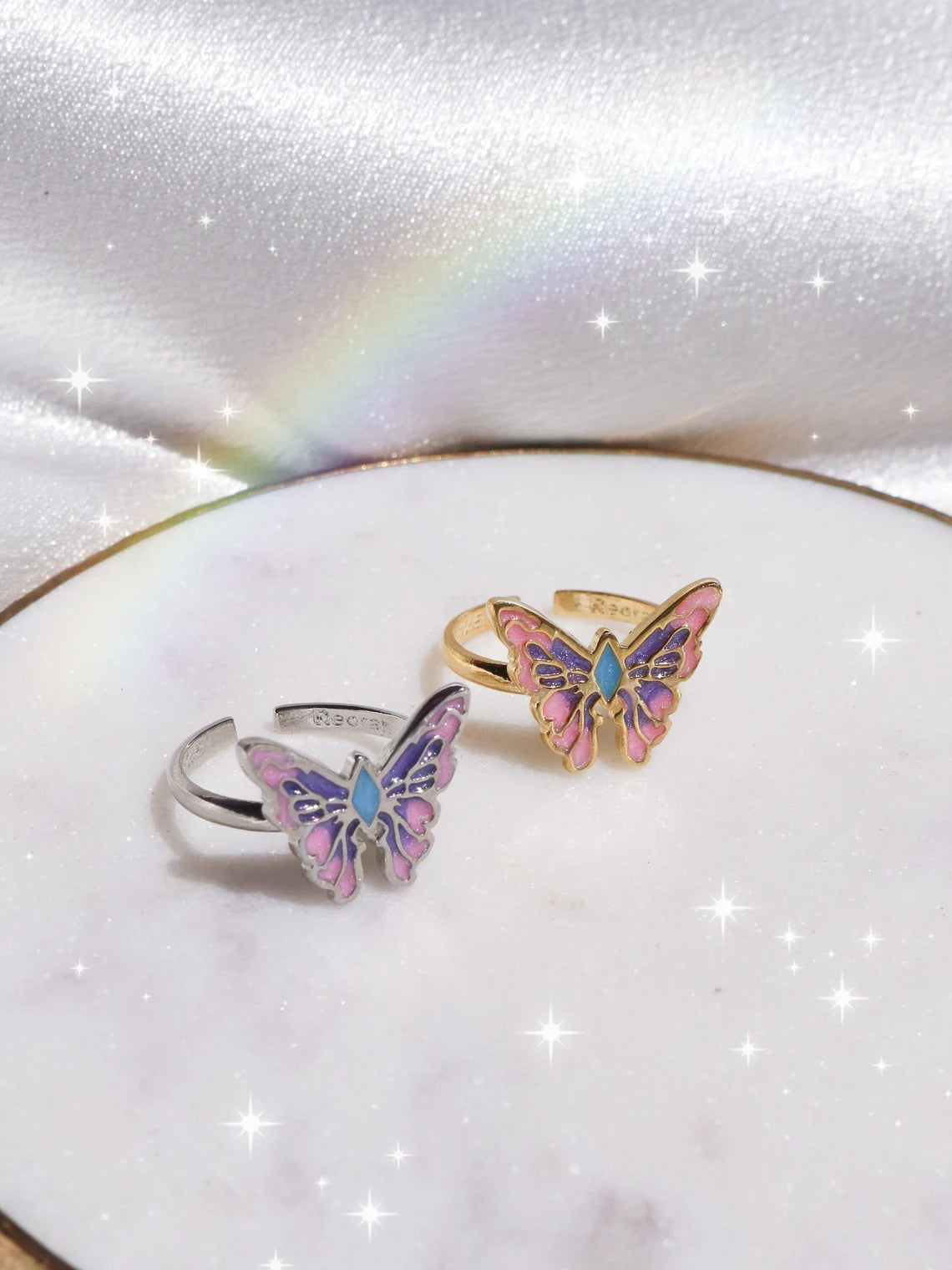 Fairy Elina Butterfly Ring, Mermaid Ring, 925 Sterling Silver