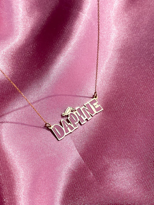 Customizable Brat Name Necklace, 925 Sterling Silver