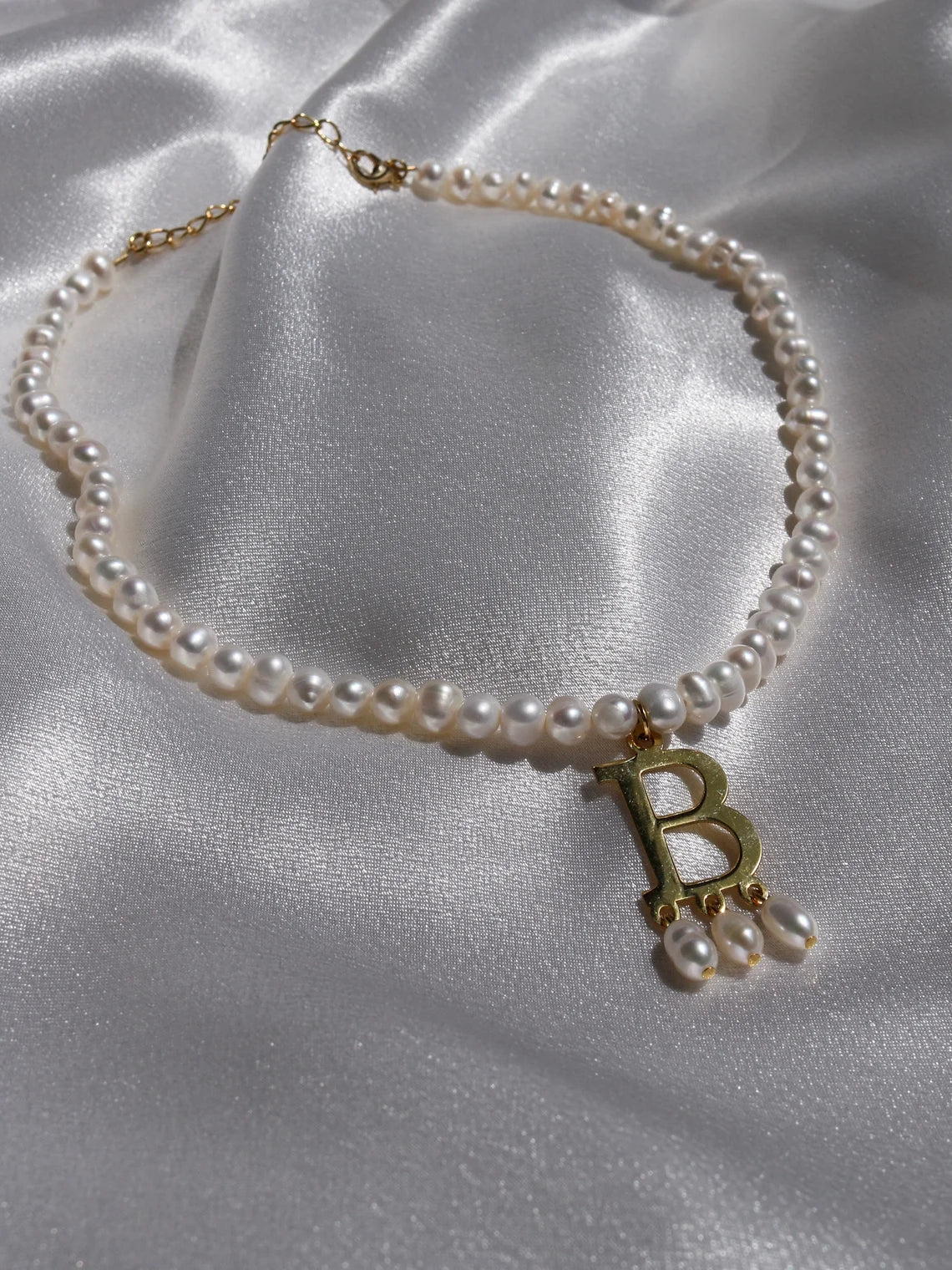 Anne Boleyn Letter Pearl Necklace, Vintage Initial Customized Necklace