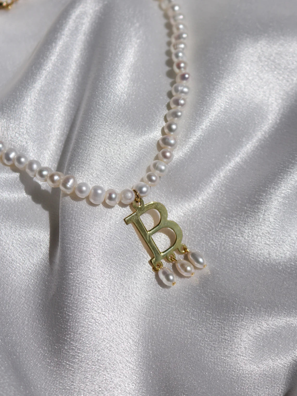 Anne Boleyn Letter Pearl Necklace, Vintage Initial Customized Necklace