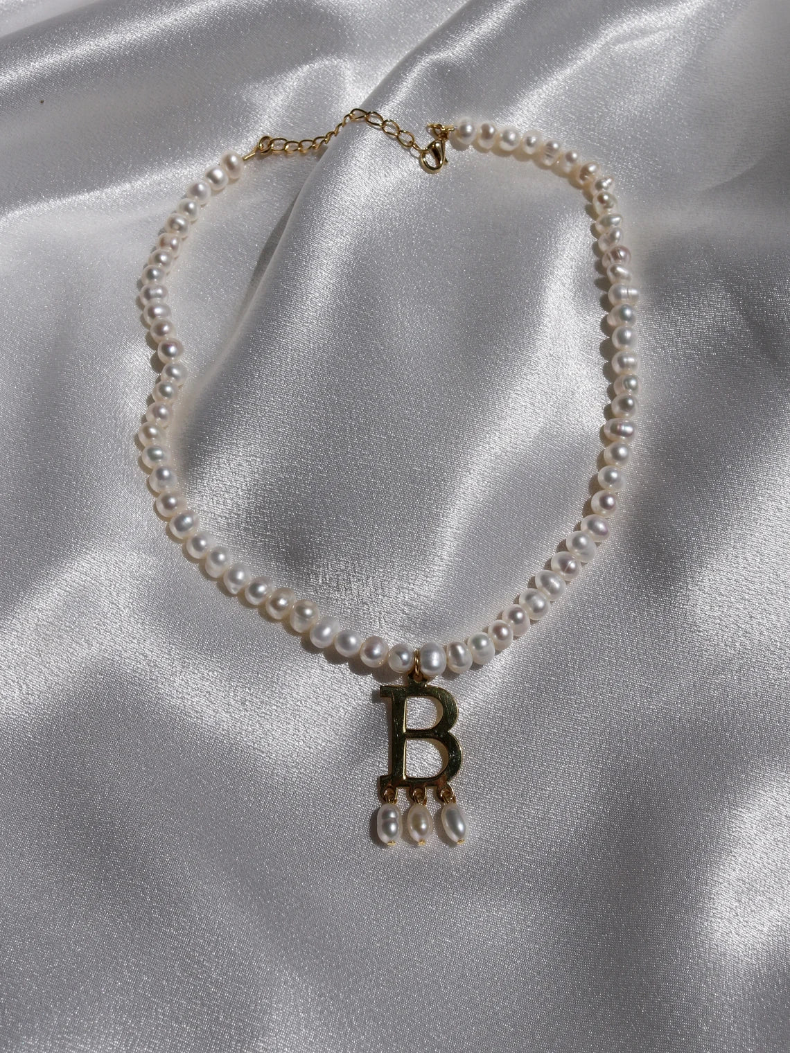 Anne Boleyn Letter Pearl Necklace, Vintage Initial Customized Necklace