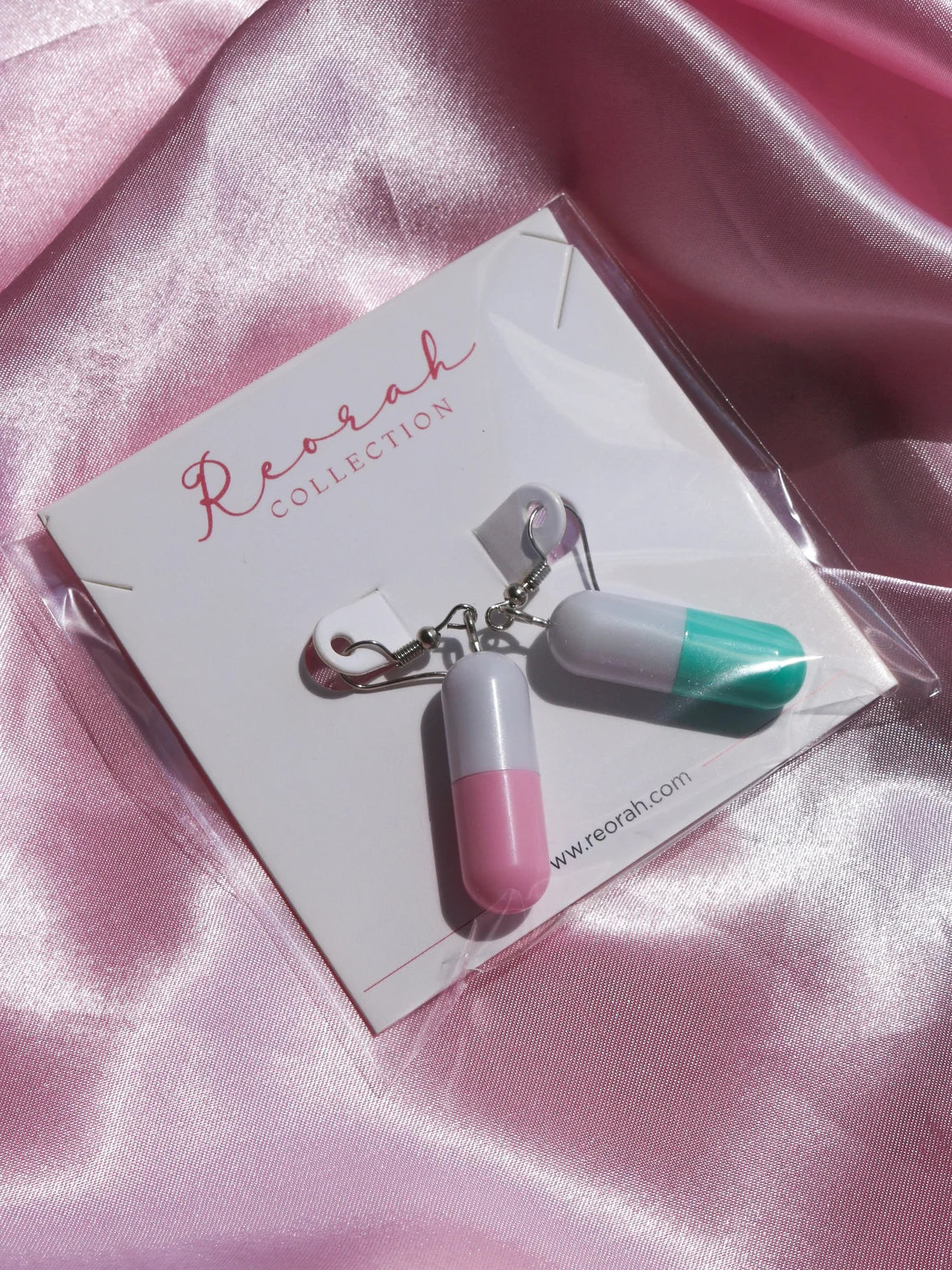 Pill Shape Lipstick Earrings, Pill Earrings