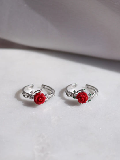 Belle The Beauty Rose Ring, 925 Sterling Silver