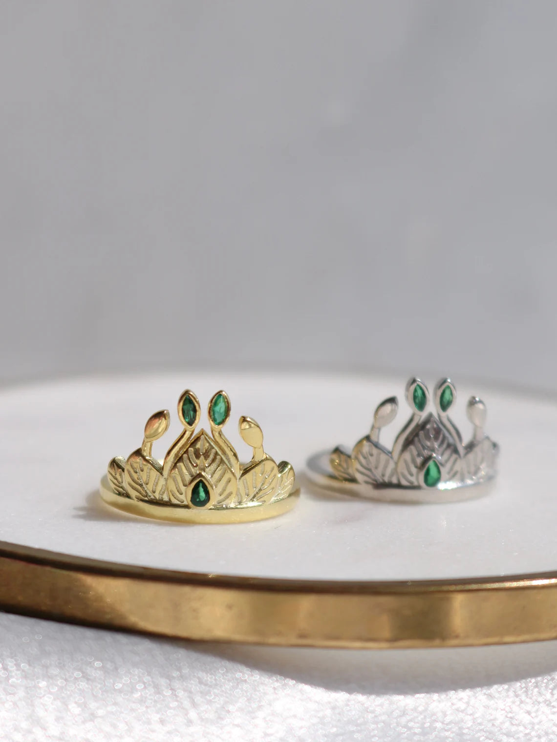 Princess Tiana Crown Ring, Frog Ring, 925 Sterling Silver