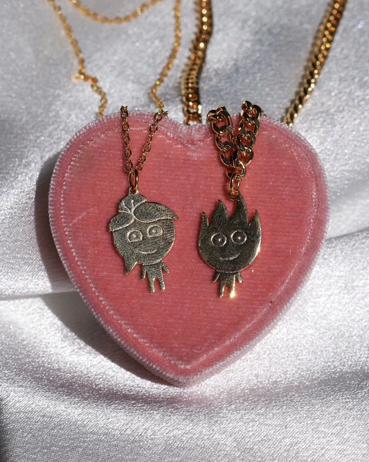 Fireboy and Watergirl 2pcs Necklace