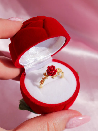 Belle The Beauty Rose Ring, 925 Sterling Silver