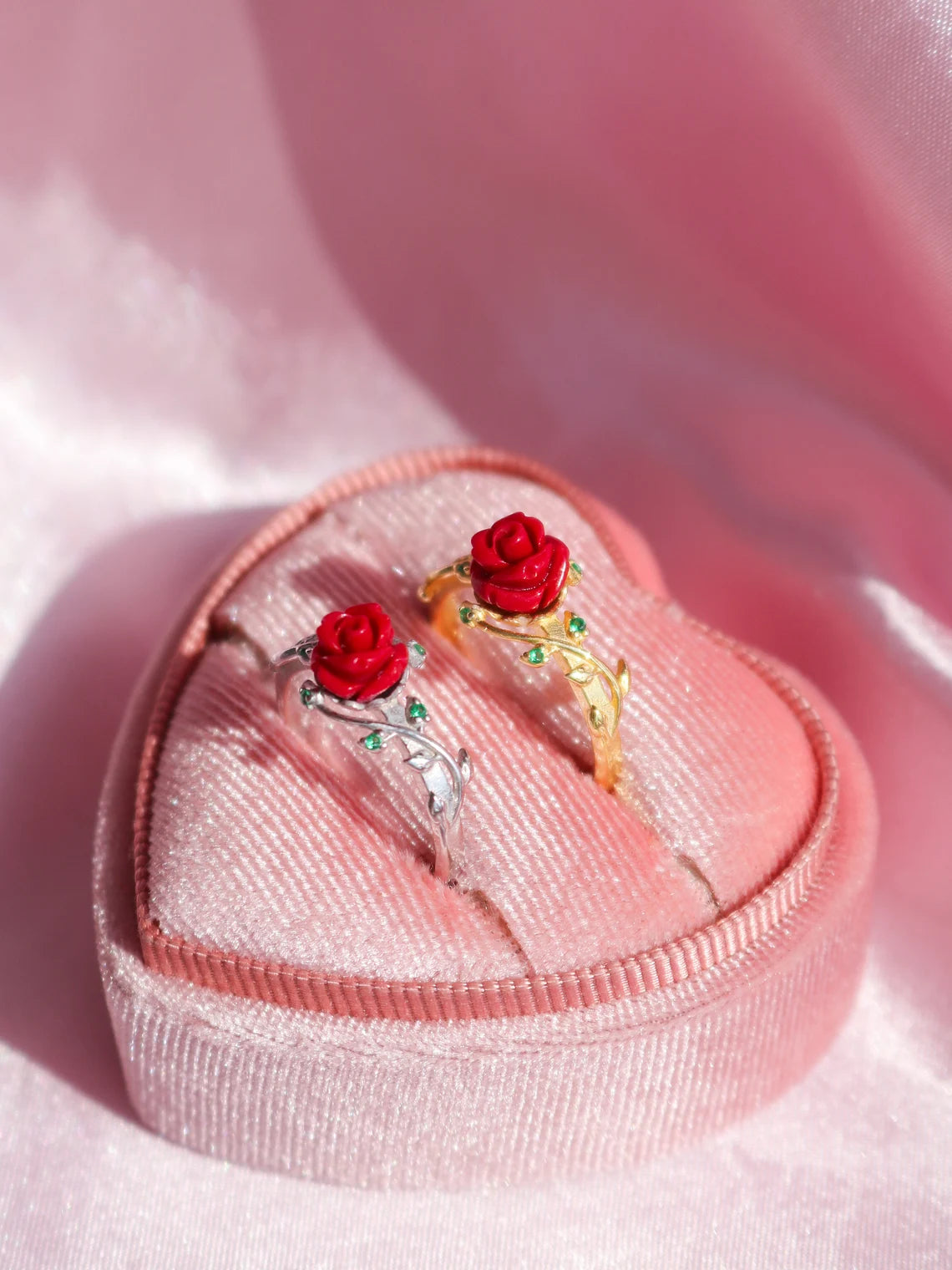 Belle The Beauty Rose Ring, 925 Sterling Silver