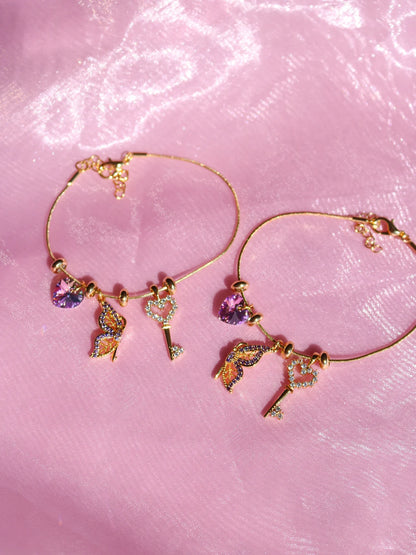 Fairy Mariposa Princess 2pcs Magnetic Friendship Bracelet