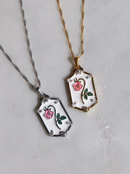 Belle The Beauty Rose Necklace, Belle Necklace