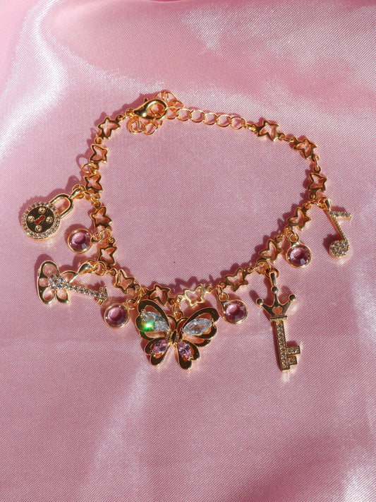 The Diaries Bracelet with Butterfly, Charm Bracelet