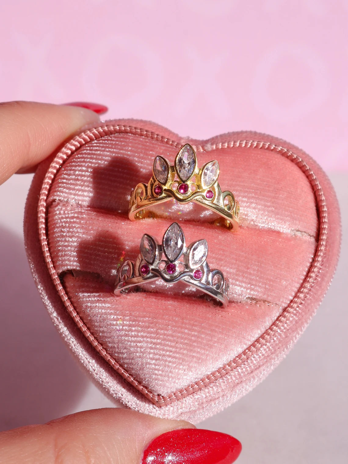 Princess Rentagle Ring Rapunzel Crown Ring Version 3 White, 925 Sterling Silver Princess Ring ...