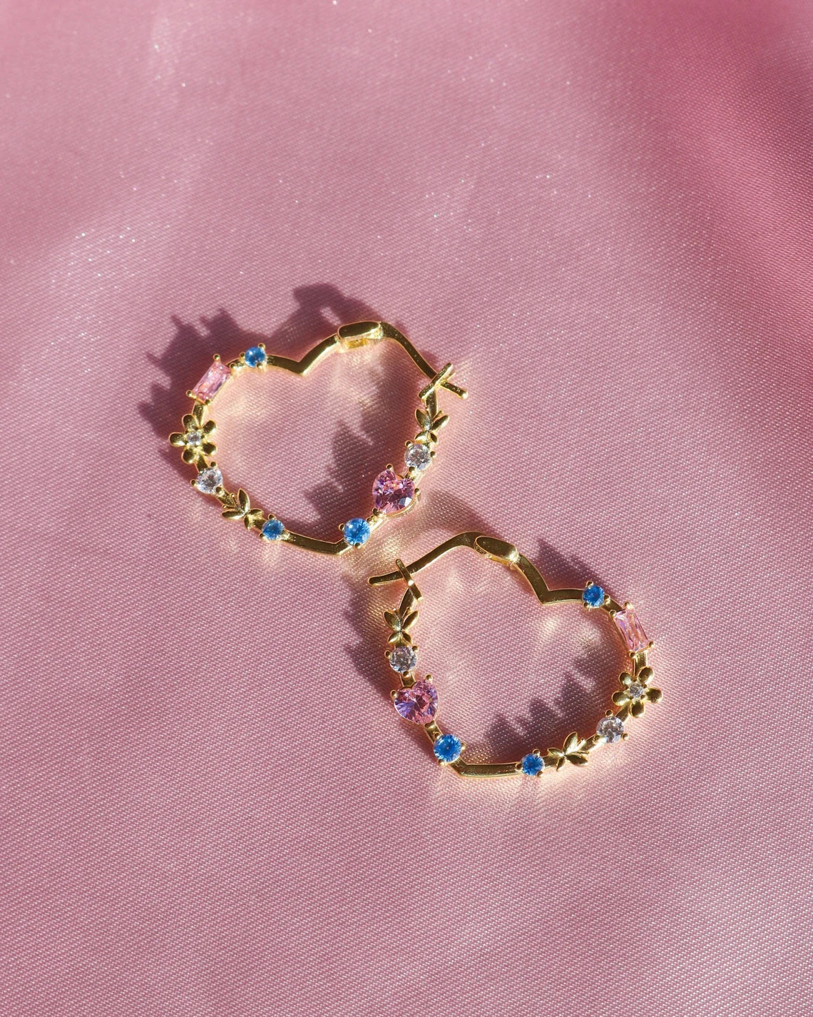 Princess Pauper Heart Hoop Earrings, Erika Anneliese Earrings