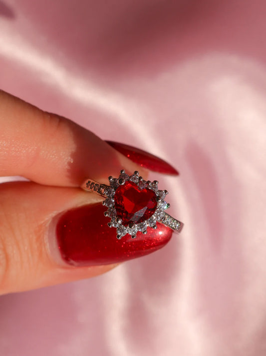 Lana Ring, Red Heart Ring, LDR Ring