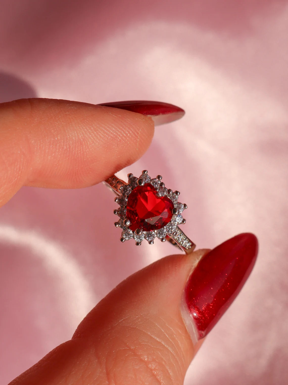 Lana Ring, Red Heart Ring, LDR Ring