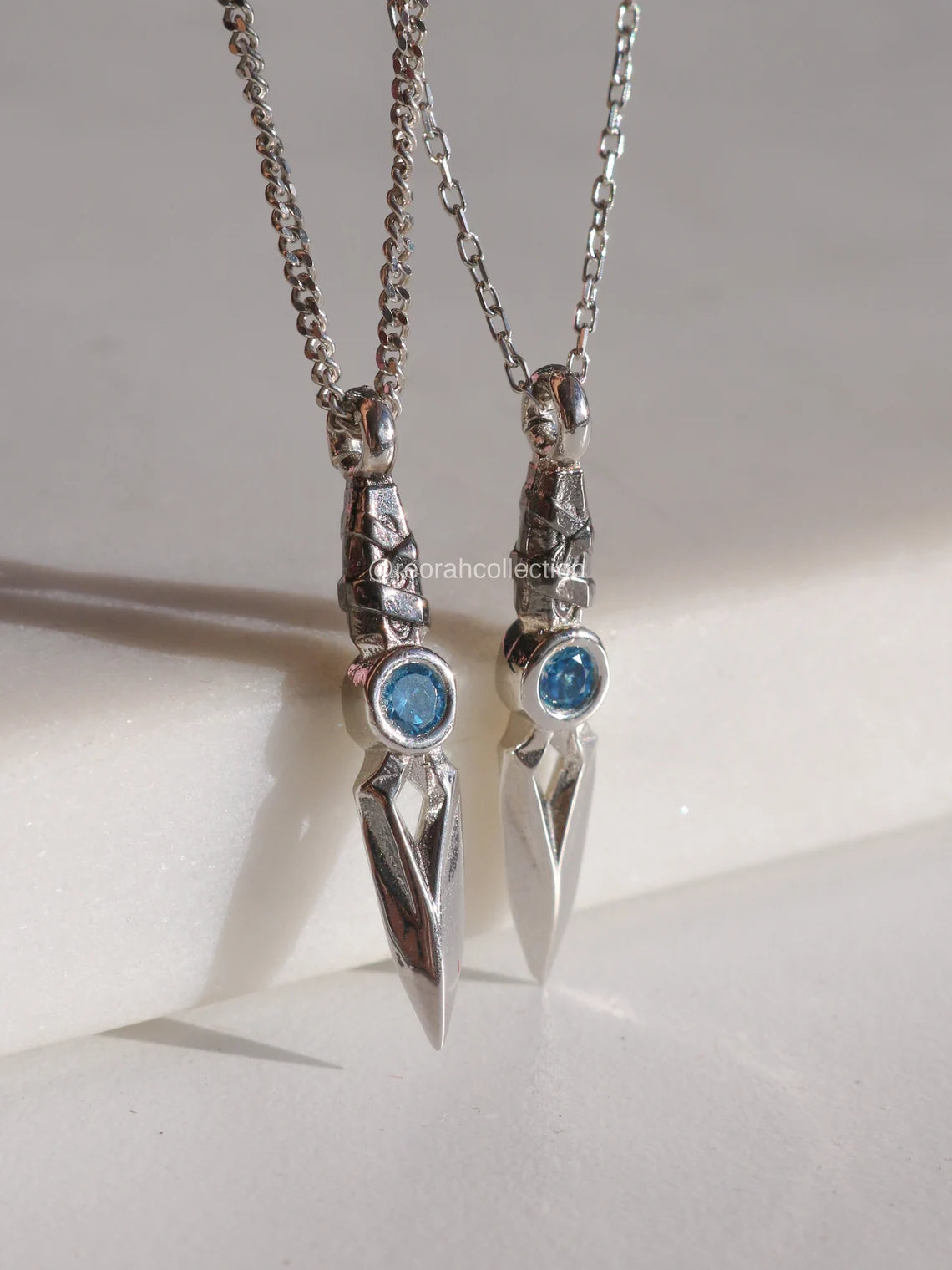 Jett Knife Necklace, Gamer Necklace, 925 Sterling Silver