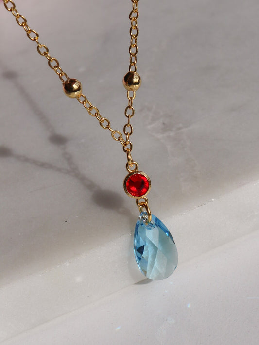 Howl's Moving Chateau Necklace, Blue Stone Necklace