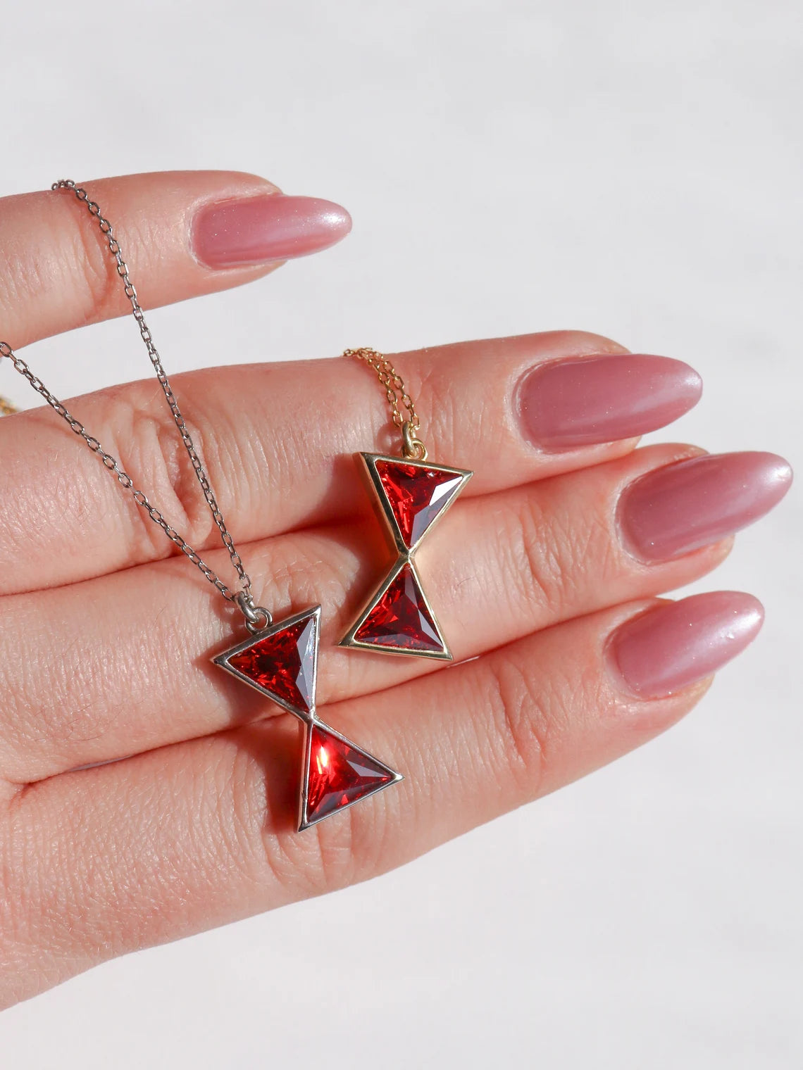 Natasha Hourglass Necklace, Superhero Necklace, Widow Necklace 925 Sterling Silver