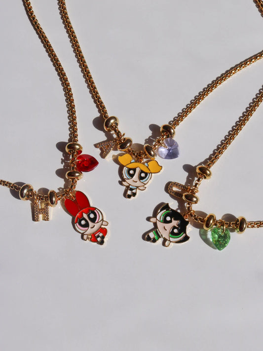 Powerpuff Friendship Necklace, Cute BFF Necklace