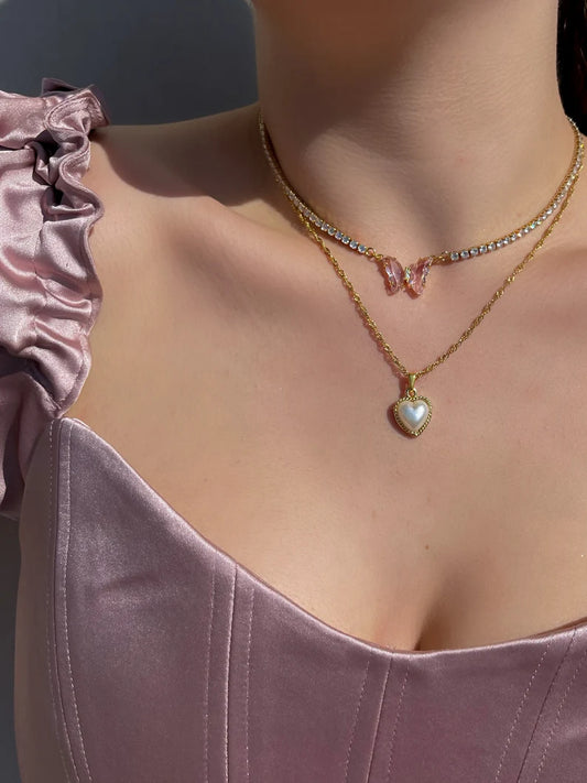 Pearl Heart Shape Necklace