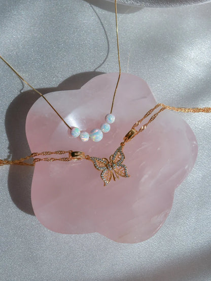 Mariposa Butterfly 2'li Manyetik Kolye, En Yakın Arkadaşa Hediye, Altın Kaplama Kolye, BFF Takı, Anneye Hediye, Kelebek Kolye 