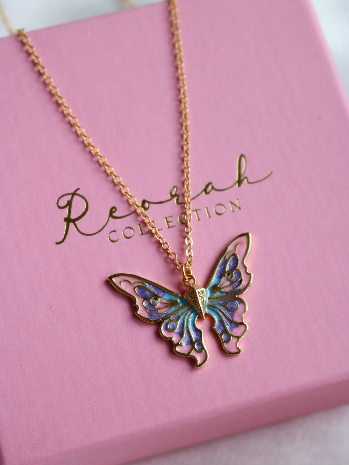 Fairy Elina Minimal Butterfly Necklace, Mermaid Necklace