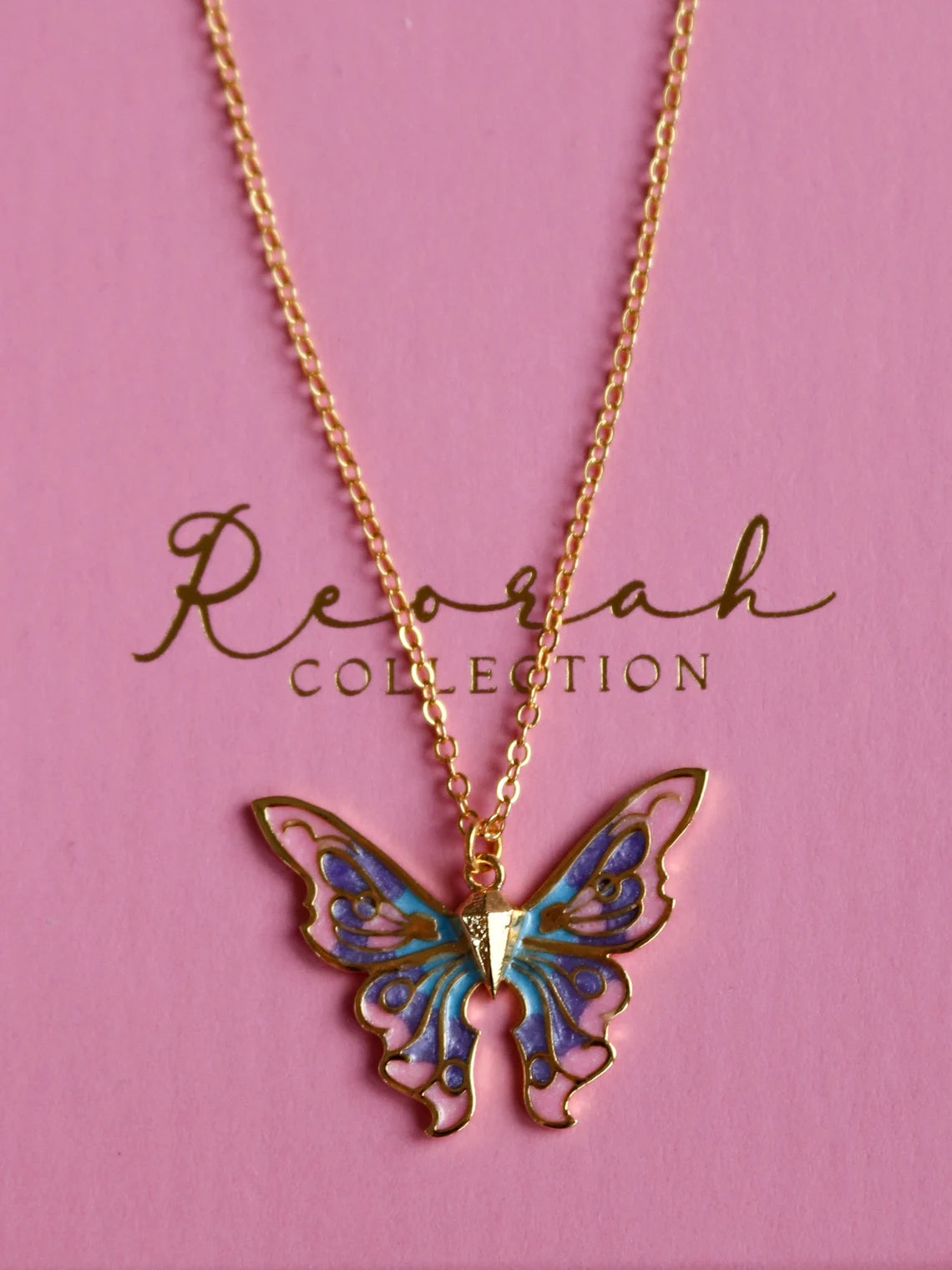 Fairy Elina Minimal Butterfly Necklace, Mermaid Necklace